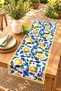 Bird Lemon and Flowerpot Patterned Runner / Tablecloth / Placemat - 2