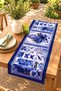Saks Blue Flowers Patterned Runner / Tablecloth / Placemat - 2