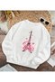 Girl's Sweatshirt Little Girl Heart Patterned White Long Sleeve - 2