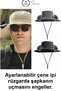 Solar Powered Fan Fishing Hat with Solar Panel and Fan Wide Brim Camping Hiking Garden Summer Ventilated Mesh Adjustable Chin Strap Outdoor Cooling Safari Boat Travel - 3