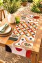 Runner/Tablecloth/American Service with Different Abstract Rainbow Patterns - 2
