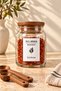 10 Pieces Acacia Vacuum Lid Rotating Stand Labeled Glass Spice Jar Set Storage Jar 300 ml - 4