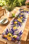 Runner/Tablecloth/Placemat with Lemons and Bicycle Pattern