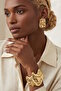 Gold Color Mica Bracelet and Earring Set - 5