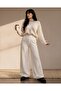 Women's Navy Blue High Waist Wide Leg Trousers