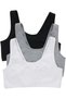 womens Cotton Pullover Bralette, 3-pack Bra