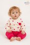 Baby Girl Set Lovely Heart Patterned Long Sleeve Bottom Top Seasonal 2 Piece Set - 2