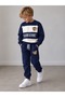 Boys' 2-Thread Sweatshirt with Bear Detail, Sweatpants, Top and Bottom Set, Ages 3-10 - 3