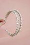 Adeluna Design White Pearled Floral Double Row Elegant Maternity Crown – Handmade Special Occasion Hair Accessory - 5