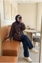 Women's Decorative Buttoned Wide Collar Lace-Up Long Tunic Jacket - 2