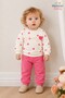 Baby Girl Set Lovely Heart Patterned Long Sleeve Bottom Top Seasonal 2 Piece Set - 5