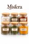 6-Piece Premium Glass Spice Jar Set with Bamboo Lids – Vacuum Kitchen Organizer Dowry Set - 4