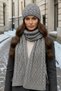 Women's Winter Wool Knitwear Scarf and Beanie Set - 2
