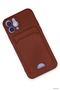Zngzrmll Newface iPhone 12 Case Kelvin Silicone with Business Card Holder (223932) - Burgundy - 3