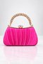 Women's Bag Pink Satin Pilseli. Pleated Evening Dress Bag Stylish and High-Quality Evening Dress Bag - 4