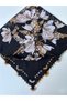 Hand Work Needlepointed Square Writing 100X100 cm Handcrafted