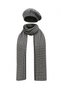 Women's Winter Knitwear Houndstooth Patterned Scarf Painter Beanie Set - 6
