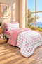 Single Sleeping Set Double-Sided Plush Welsoft Pufidik Sleeping Set (Quilt + Fitted Sheet + 2 Pillowcases)