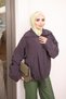 Brown Buttoned Lined Oversized Jacket - 4
