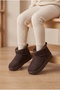Unisex Children's Brown Suede Boots with Wool Inside and Thick Sole - 2
