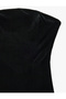 Slim Fit Strapless Sleeveless Long Bodycon Evening Dress Velvet Dress - 3