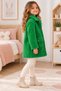 Girls' Plush Coat Winter Teddy Coat with Double Pockets Warm Quilted Lining for Ages 4-12 - 4