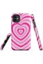 iPhone 11 Compatible - Heart Wave, Double Layer Cover, Glossy Surface Protective Case