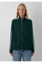 Stripe Detailed Zippered Green Sweatshirt 1S10560-71538 - 3