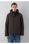Hooded Brown Puffer Coat Loose Fit / Relaxed Fit 0110833-70219 - 3