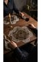 Decorative American Service Set of 6 Pieces 35X33 cm Textured Embroidered Supla Set - 8