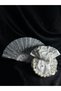 Bridal Set with Shiny Stones, Bridal Bag and Bridal Fan - 2