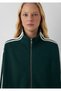 Stripe Detailed Zippered Green Sweatshirt 1S10560-71538 - 6