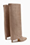 Petra Mink Suede Women's Boots with Removable Heel Detail - 7