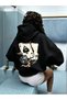 Women's Playing Cards Printed 3 Thread Oversized Hoodie Sweatshirt - 6