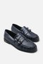 Santi̇a Women's Navy Blue Buckle Loafer A003-K024