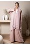 Pink Barbie Crepe Abaya with Matching Sheila for Office and Meetings - 2