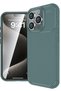 غطاء كربوني متوافق مع هاتف Apple iPhone 16 Pro مع خاصية التركيز التلقائي - أخضر داكن - 5