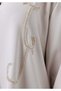 Beige Mélange Hand Embroidered Abaya with Matching Headscarf - 4