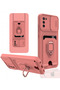 Samsung Galaxy A03S Compatible Case Zuma Silicone with Business Card Holder and Ring - Pink - 5
