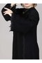 V-Neck Black Nida Embroidered and Lace Abaya - 3