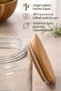 Set of 3 Wooden Vacuum Lids, Tea, Sugar, Coffee Labels, and 3 Size Glass Jars - 4