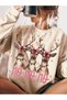 Women's Ribboned Deer Crew Neck Sweatshirt