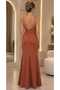 Zero Sleeve Chain Detailed Wedding Engagement Graduation Long Evening Dress - 2