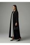 Signature Korean Nida Black Open Abaya Minimalist High-Neck Design - 2