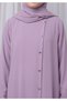 Mauve Kids Abaya with Matching Hijab for Girls Korean Nida Fabric Modest Islamic Dress 9 Colors - 3