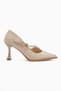 Cruse Beige Belted Women's Heeled Shoes - 3