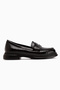 Sienna Black Crocodile Patterned Loafer Women's Casual Shoes - 2