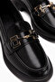 Clarie Black Buckle Women's Loafer Casual Shoes - 6
