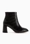 Teresa Black Patterned Heeled Women's Boots