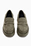 Justina Green Suede Thick Sole Women's Loafer Casual Shoes - 5